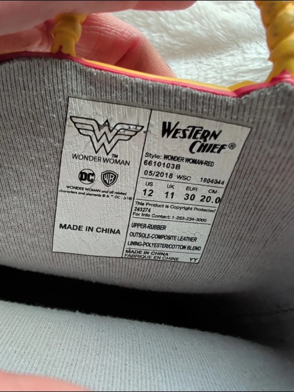 Western Chief Wonder Woman Rainboots Toddler Sz 12